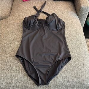 NWT Jcrew Charcoal grey Swimsuit